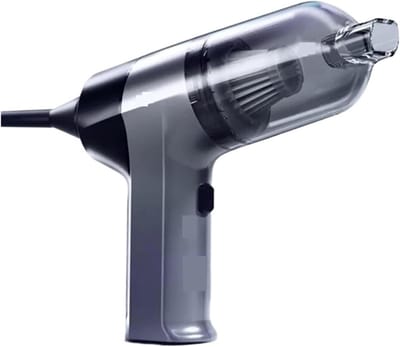 Mini Auto Stofzuiger - Draagbare Reiniger - Auto Interieur Reinigen - 150000PA Krachtige Zuigkracht - 450ml Reservoir - Zilver