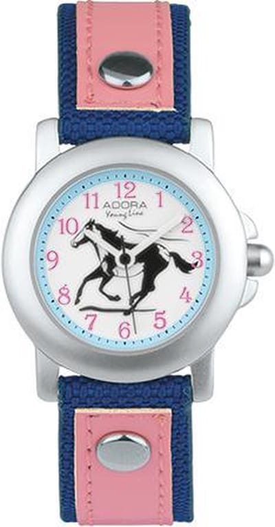 Meisjes horloge blauw en roos van het merk Adora AY4300