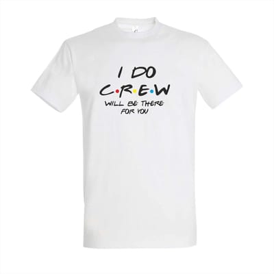 Vrijgezellenfeest T-shirt "I Do Crew" - Vrijgezellenfeest Outfit - 100% Katoenen - Wit - Maat S - Vrijgezellenfeest Ideeën