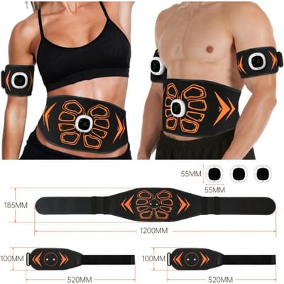 Buikspierband Buiktrainer Taille Spierversteviger Buikmassager Thuis Workout Fitnessapparatuur USB Oplaadbaar