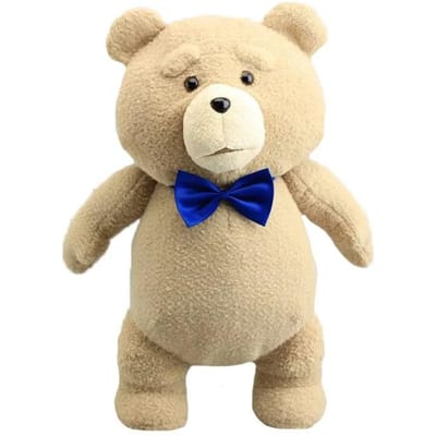 46cm TED Pluche Film Teddybeer Zacht Knuffeldier Pluche Pop Speelgoed Met Schort Kindercadeau vuurvaste baksteen