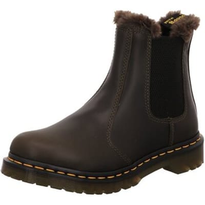 Dr. Martens Bikerlaars - 2976 Leonore - Dark Taupe Orleans - EU36 tot EU40 - voor Vrouwen - bruin