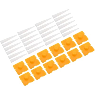 36 Stuks Kitafwerkgereedschap Lijmspuitmond Afdichtingsdeksel voor Deur Raam Badkamer Keuken white
