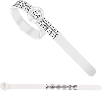 Dailygoods- Vingermeting - Ringmaat Meter - Meetlint voor Ringen - Franse Vinger - Vergrootglas - Snelle Meting - Ringmaatmeter