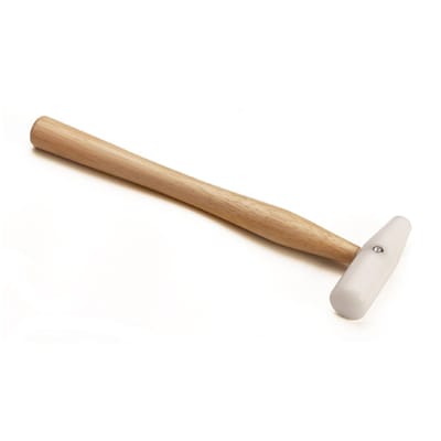 Delrin hamer, wit, hout, goede grip, ideaal voor vormgeving en zachte bewerking