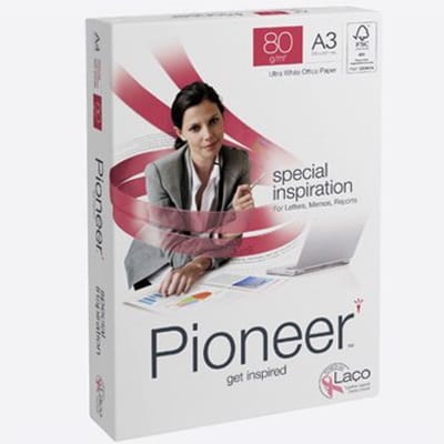Kopieerpapier Pioneer A3 80gr Wit 500vel
