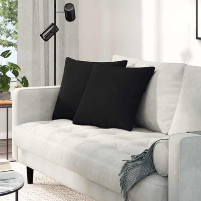 Bankkussens - Zwart Kussen - Woonkamer Decoratie - Afneembare Hoes - 45 x 45 cm - Zwart