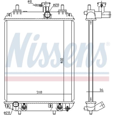 Radiator, motorkoeling NISSENS 617548