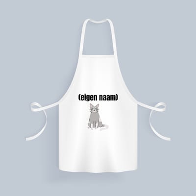 Akyol - kat met eigen naam Keukenschort - Katten - katten liefhebbers - iemand die houdt van katten - verjaardag - cadeau - kado - 82 bij 71 cm
