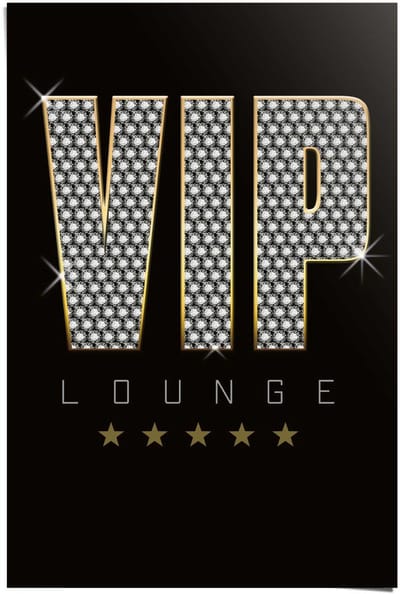 Poster Vip Lounge - 91,5 x 61 - Papier - REINDERS