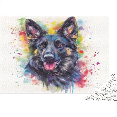 Duitse Herder Puzzel - 1000 Stukjes - Familie Plezier - Premium Kwaliteit Karton - 75x50cm