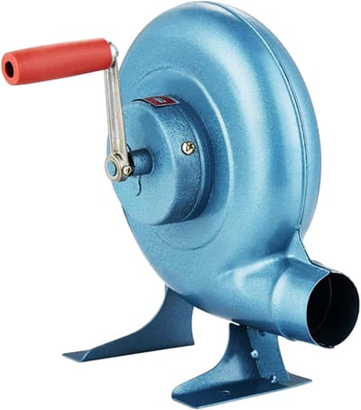 Krukas Smid Smidse Blazer Ijzeren Versnelling Popcorn Handmatige Ventilator, Handmatige Kook BBQ Air Blower, 80W tot 350W, Blauw, 300W