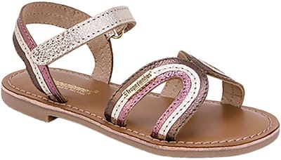 Platte leren sandalen voor kinderen Berry