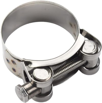 Uitlaatklemmen - Slangklemmen - Pijpverbinding Bevestigen - Roestvrij Staal - 36-39mm - Zilver