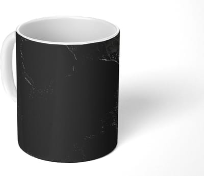 Mok - Koffiemok - Zwart - Verf - Mokken - 350 ML - Beker - Koffiemokken - Theemok
