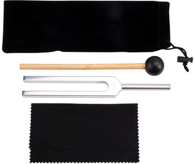 Stemvorkset - Stemvorken zijn ideaal voor genezing, chakra's, klanktherapie en het behouden van een perfecte harmonie van lichaam, geest en ziel - Set klanktherapie-instrumenten - Geschikt voor meditatie en genezing - Goud 128+256+512+Accessoires