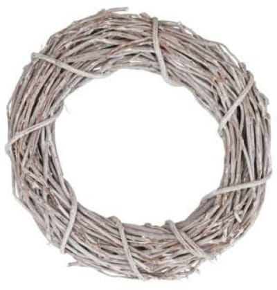 DBT Krans Natuurlijke Materialen Grijs-Wit D 40 cm H 9 cm