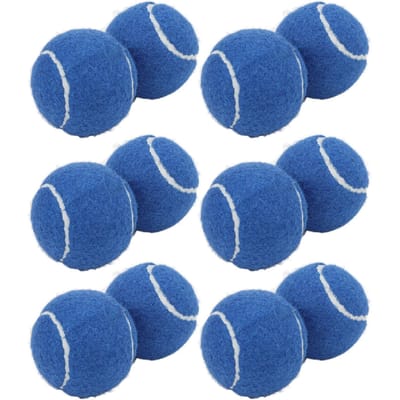 12 Stuks Tennisballen Rubber Vilt Druk Training Tennisballen Oefenballen met Opbergtas voor blue