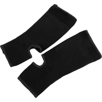 1 Paire Sport Protège-Cheville Rembourré Équipement de Protection pour Sanda Muay Thai Boxe Karaté Taekwondoblack L M noir