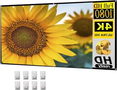 Projectiescherm - Film Canvas - Thuisbioscoop - Draagbaar & Opvouwbaar - 100 inch 16:9 - Wit