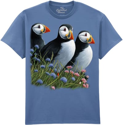 Papegaaiduikers Summer Visitors - Puffins The Coloured House T-shirt M