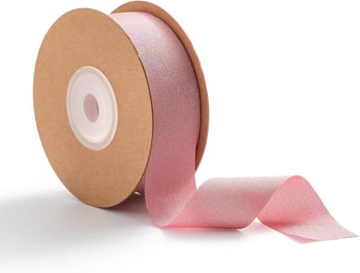 Zacht Roze Chiffon Lint 2.5cm Breed voor Cadeauverpakking en Bruiloften