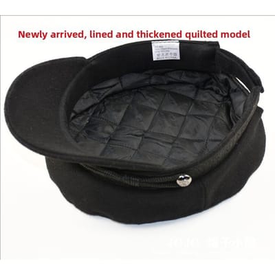 Casquette Militaire Grande Taille 63cm Hommes Femmes Extérieur Légère Respirante Visière Plate Casquette Marine Plusieurs Tailles Protection Solaire Chapeaux de Soleil 58-59CM black
