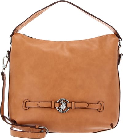 U.S. POLO ASSN. Handtas Schoudertas New Delaware Hobo Bag Tan Bruine