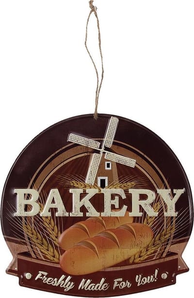 Clayre & Eef Tekstbord 38x40 cm Bruin IJzer