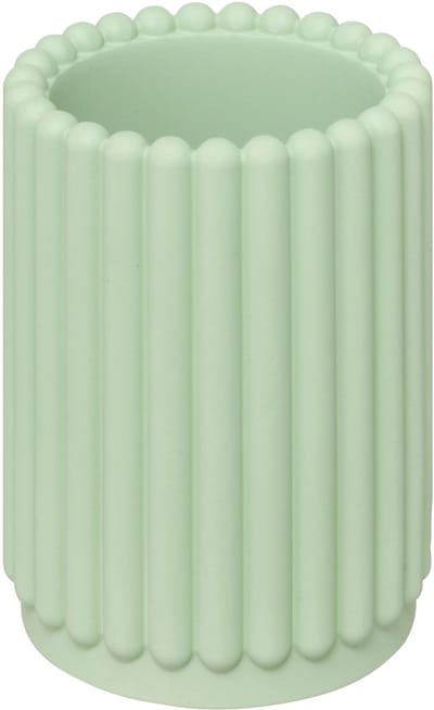 5Five Bonbon Tandenborstelhouder - Geribbeld - Ø8xH11cm - Groen