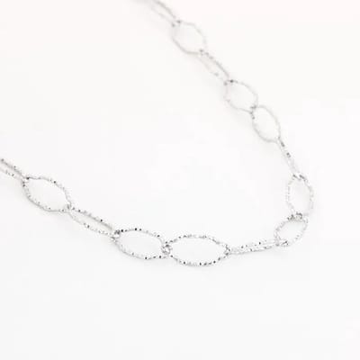 Bijoutheek Collier Vintage Schakels Zilver