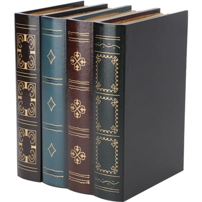 Opbergdoos in Boekvorm Antiek Vintage Dichtheidsbord Veelzijdige Decoratie van Nepboek voor Café Boek black