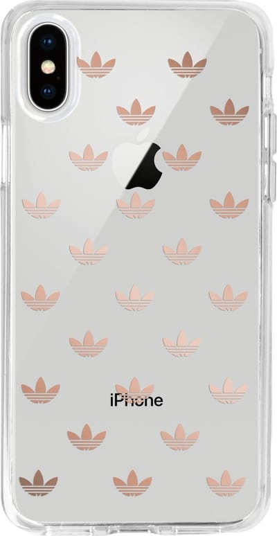 adidas Originals kunststof hoesje voor iPhone X en iPhone XS - transparant met rose gold