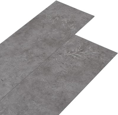 Vloerplanken PVC - Vloerbedekking Planken - Vloer Vernieuwen - Zelfklevend Systeem - 91x15cm - Betongrijs