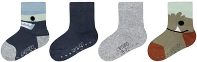 camano, Babysokken, babysokken 4-pack, camano Baby, ca-soft, volledig badstof, warme babysokken, OCS-gecertificeerd katoen, antislipzool, sokken zonder druk, verstevigde hiel, met de hand gekette naad.