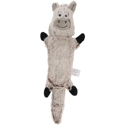Jouet en Peluche Squeaky pour Chien Forme d'Animal Mignon Résistant aux Morsures Animal de Compagnie Chien Jouet Squeaky Sans Rembourrage Âne gray