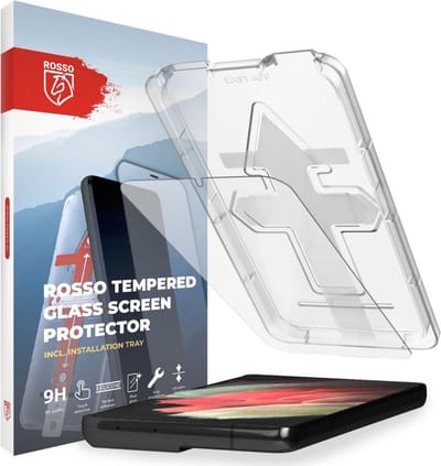 Rosso Screenprotector Geschikt voor Samsung Galaxy S21 Plus | Gehard Glas | Fingerprint & Case Friendly | Met Installatietray | Eenvoudige montage
