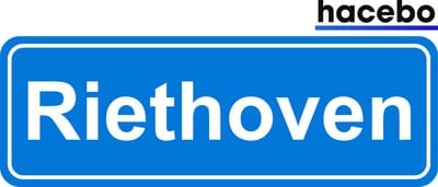 Hacebo - Plaatsnaam Sticker - 29x10 CM - Riethoven sticker - Verkeersborden sticker - grappige cadeaus - Riethoven