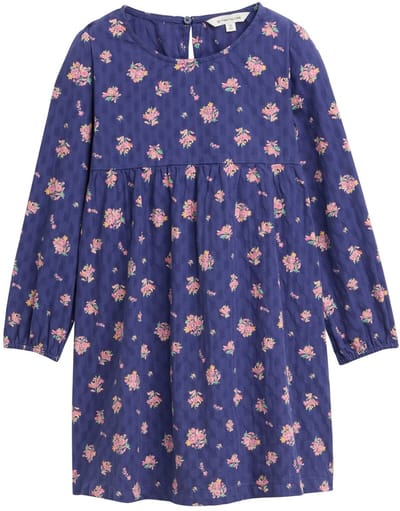 Tom Tailor - Mini jurk met bloemenpatroon - Maat 92/98 - dark blue multi color flower