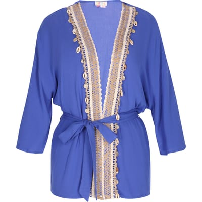 IZIA Kimono Dames KONING BLAUW