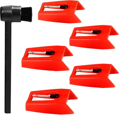 Platenspeler Naald - Stylus Vervanging - Muziek Luisteren - Minimaliseert Slijtage - 3-Pack Set - Rood Goud