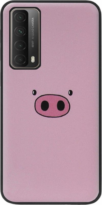 ADEL Siliconen Back Cover Softcase Hoesje Geschikt voor Huawei P Smart 2021 - Biggetje