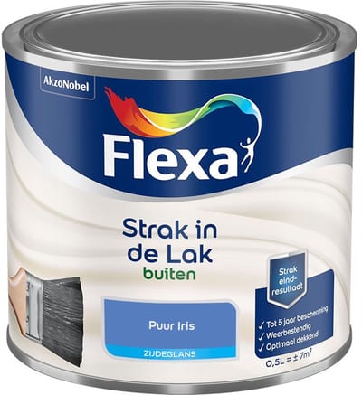 Flexa - Strak In De Lak Buitenlak Zijdeglans - Puur Iris - Mengverf - 500 Ml