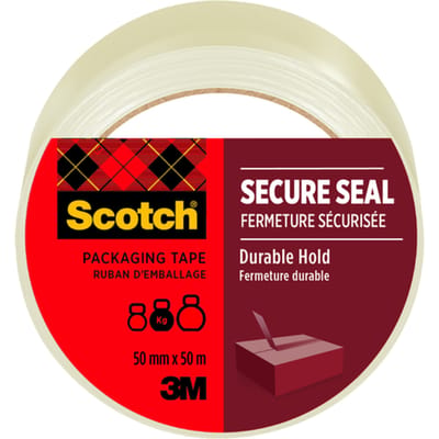 Verpakkingstape Scotch Secure Seal 50mmx50m transparant | Stuk a 1 rol