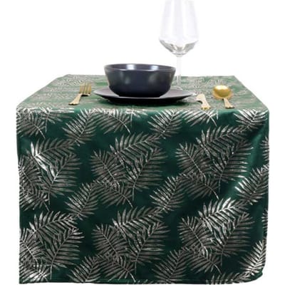 Unique Living | tafelloper sid 45x150cm dark green