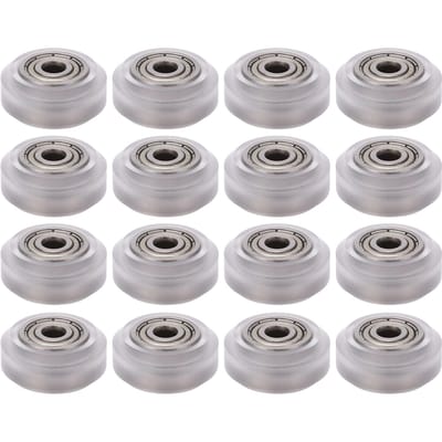 16 Pièces Poulie en Polycarbonate pour Imprimante 3D Poulie à Roulement Robuste Transparente Antirouille pour Anet E16 gray