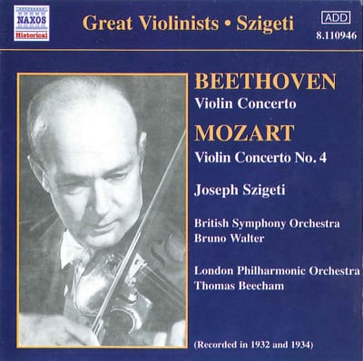 Joseph Szigeti - Violin Concertos (CD) (Remastered)