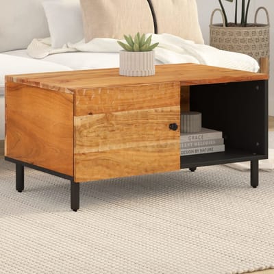 vidaXL - Salontafel - 80x50x40 - cm - massief - acaciahout