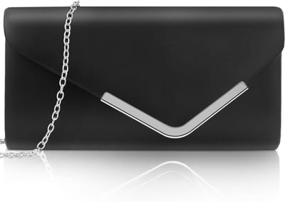 Elegante zwarte clutch voor een avondje uit, perfect voor feesten en speciale gelegenheden