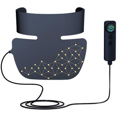 Nieuw Photon Rejuvenation Instrument Huishoudelijk Gezicht LED Masker Nek Instrument, Rood Licht Schoonheid Siliconen Spectrum Nek Instrument zwart